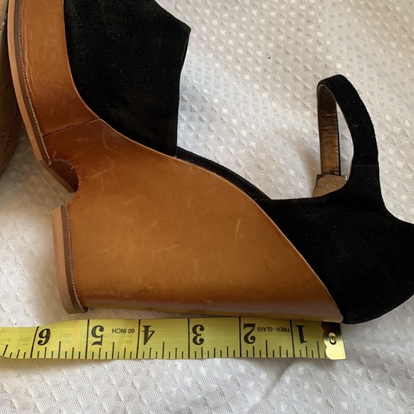 Sam Edelman Leather and Suede high Wedges 8.5 black - Picture 7 of 11